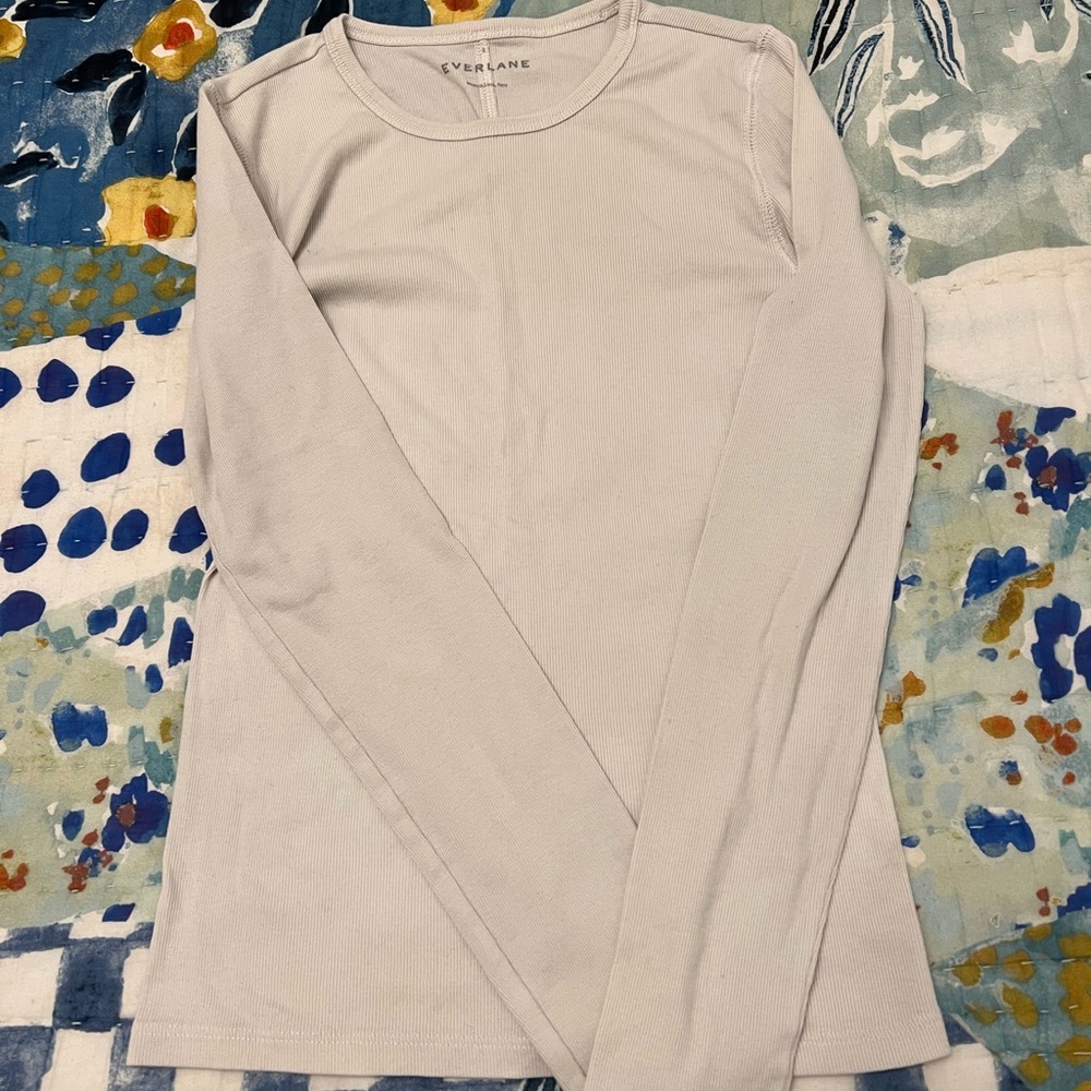 Everlane Women's Ribbed Long Sleeve Top Small